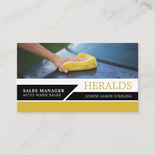 Autowasch, Auto abwaschen, Reinigungsservice Visitenkarte (Vorderseite)