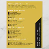 Autowasch, Auto-Wash, Reinigungsservice-Werbung Flyer (Hinten)