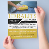 Autowasch, Auto-Wash, Reinigungsservice-Werbung Flyer (Hand)