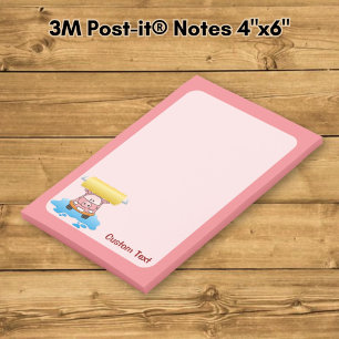 Autowasch-Schwein-Cartoon Post-it Klebezettel