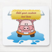 Autowasch-Schwein Mousepad (Vorne)