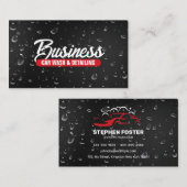 Autowasch und Auto mit Angaben zum Wassertropfen S Visitenkarte (Vorne/Hinten)