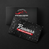 Autowasch und Auto mit Angaben zum Wassertropfen S Visitenkarte