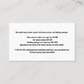 Autowaschanbieter | Seifenblasen Visitenkarte (Rückseite)