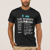Autowaschanlage Mechaniker Handreiniger Auto  T-Shirt (Vorderseite)