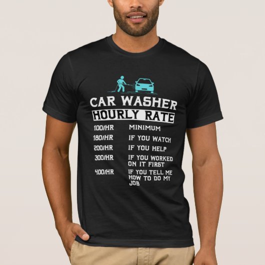 Autowaschanlage Mechaniker Handreiniger Auto  T-Shirt (Vorderseite)