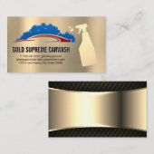 Autowaschanlagen | Gold Metallic Visitenkarte (Vorne/Hinten)