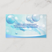 Autowaschblasen | Soap Suds Splash Hintergrund Visitenkarte (Rückseite)