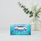 Autowaschblasen | Wasserperlen Visitenkarte (Stehend Vorderseite)