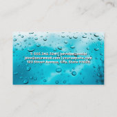 Autowaschblasen | Wasserperlen Visitenkarte (Rückseite)