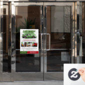 Autowaschdienste Fensteraufkleber (Büro Tür)
