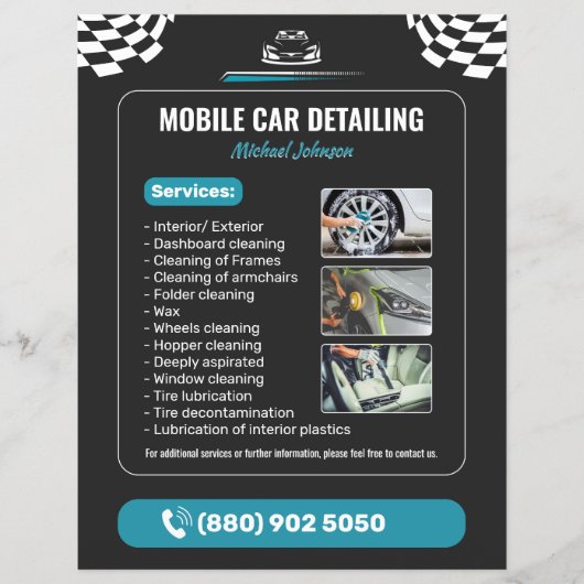 Autowäsche Auto-Detailing Flyer (Vorne)