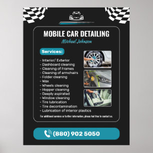 Autowäsche Auto-Detailing Poster