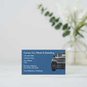 Autowäsche Auto-Detailing Visitenkarte (Stehend Vorderseite)