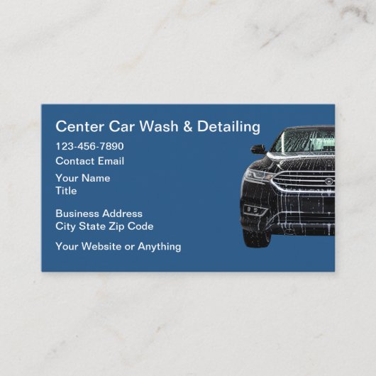 Autowäsche Auto-Detailing Visitenkarte (Vorderseite)