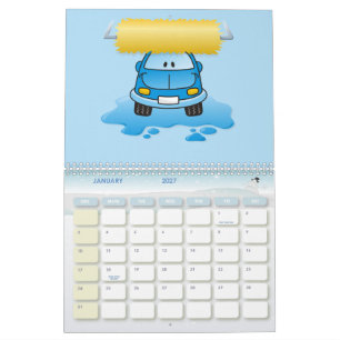 Autowäsche-Cartoon Kalender