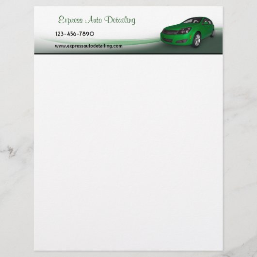 Autowäsche-Detailing Briefkopf (Vorderseite)