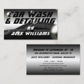 Autowäsche und Angaben Visitenkarte (Vorne/Hinten)