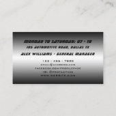 Autowäsche und Angaben Visitenkarte (Rückseite)