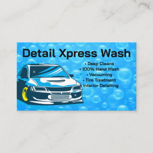 Autowäsche Wasserblasen Autoservice Visitenkarte