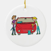 Autowaschen Keramik Ornament (Hinten)