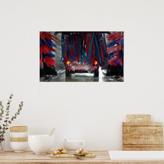 Autowaschen Poster (Küche)