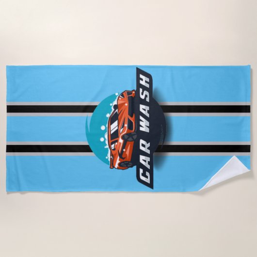 Autowaschen Strandtuch (Vorderseite)