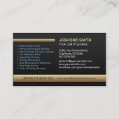 Autowaschen und Berufliche Laken im Detail Visitenkarte (Rückseite)