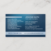 Autowaschen und Berufliche Laken im Detail Visitenkarte (Rückseite)