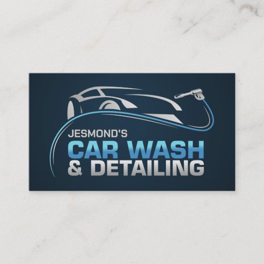Autowaschen und Berufliche Laken im Detail Visitenkarte (Vorderseite)
