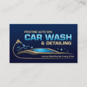 Autowaschen und Berufliche Laken im Detail Visitenkarte (Vorderseite)