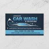 Autowaschen und Berufliche Laken im Detail Visitenkarte (Vorderseite)