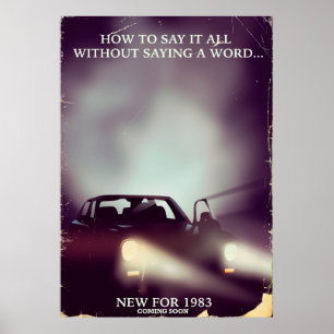 Autowerbung aus den 80er Jahren Poster