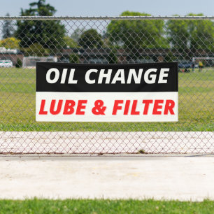 Autowerkstatt Ölwechsel Schmiere und Filter Banner