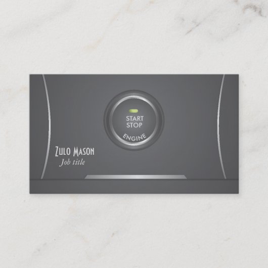 Autozündungsstartknopf Visitenkarte (Vorderseite)
