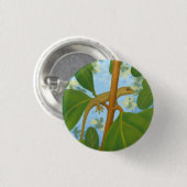 Autsch! Gecko-Malerei Button (Vorne & Hinten)