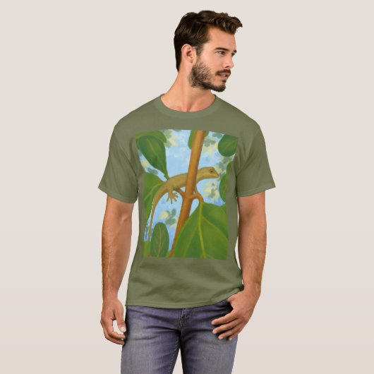 Autsch! Gecko-Malerei T-Shirt (Vorne ganz)