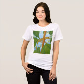 Autsch! Gecko-Malerei Tri-Blend Shirt (Vorderseite voll)