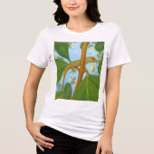 Autsch! Gecko-Malerei Tri-Blend Shirt (Vorderseite)