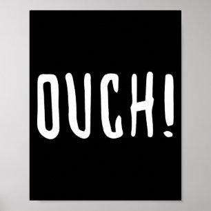 Autsch! Lustiger Schmerz Ausdruck Skateboarding Bm Poster