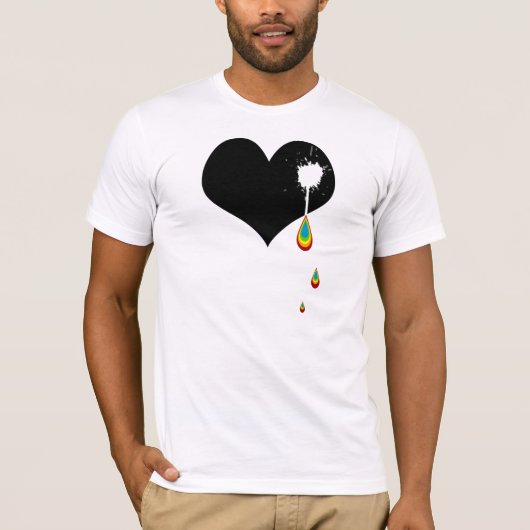 autsch. Regenbogenherz T-Shirt (Vorderseite)