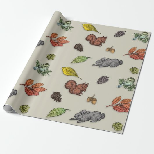 Autum Animals Geschenkpapier (Ungerollt)
