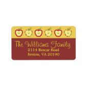 Autum Äpfel Labels Adressaufkleber (Vorne)