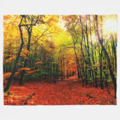 AUTUM-BLÄTTER FLEECEDECKE (Vorderseite (Horizontal))
