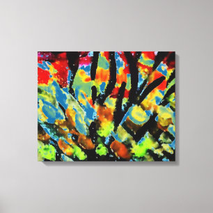 Autum-Blätter Snapshot 1/ Abstrakte Acryic Print Leinwanddruck