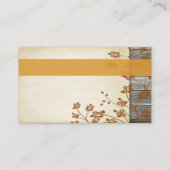 Autum Blume, IMITATE Wood Wedding Platzkarte (Rückseite)