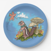 Autum Chipmunk Pappteller (Vorderseite)