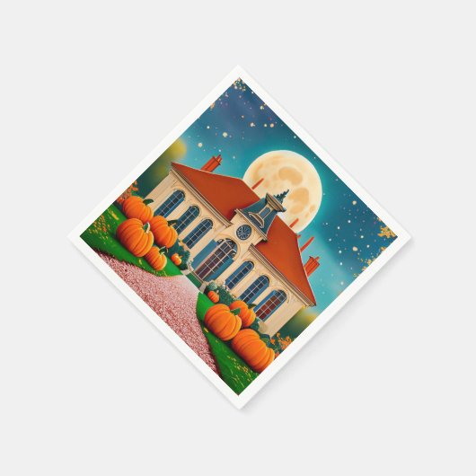 Autum/Fall Moon Paper Serviette (Ecke)