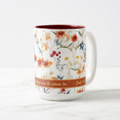 Autum Garden Blumendesign Zwei-Tone-Tasse Zweifarbige Tasse (VorderseiteRechts)