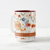 Autum Garden Blumendesign Zwei-Tone-Tasse Zweifarbige Tasse (Vorderseite Links)